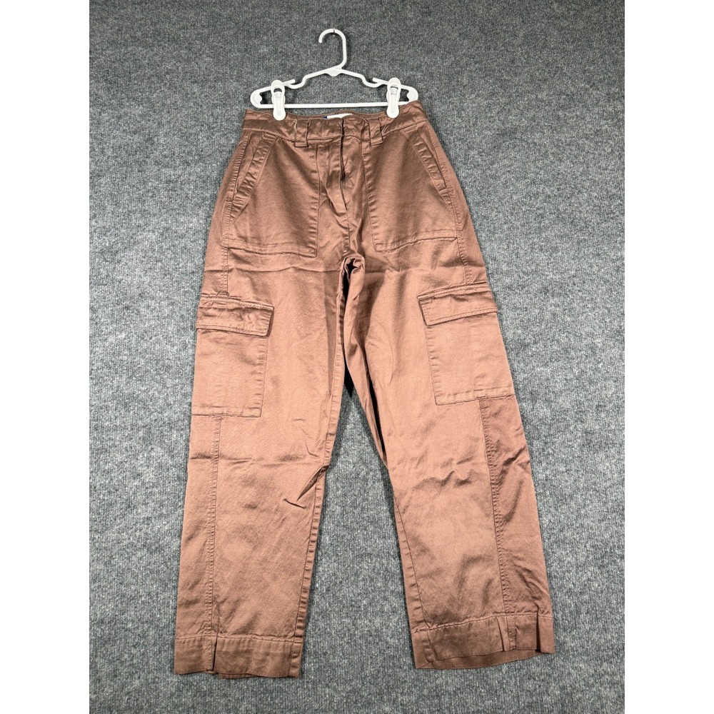 Old Navy Cargo Pants Womens 0 Brown Utility Pockets Extra High-Rise Wide Leg